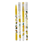 Ручка гелевая, пиши-стирай, Basir, синие чернила, серия "Лимон", цветной корпус, 12 шт