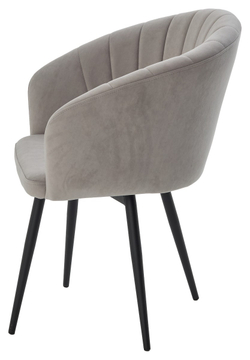 Стул МИШЕЛЬ 360 град. поворот. B22 Серый, велюр / черный каркас, М-City