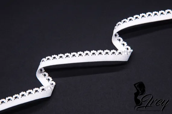 001 Белый Резинка ажурная арт.007, 11 мм Турция (фасовка)