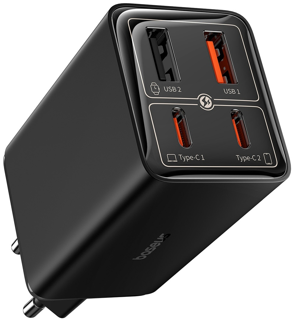 Зарядное устройство Baseus GaN6 Pro 2C+2U 65W USB Type-C, USB черный