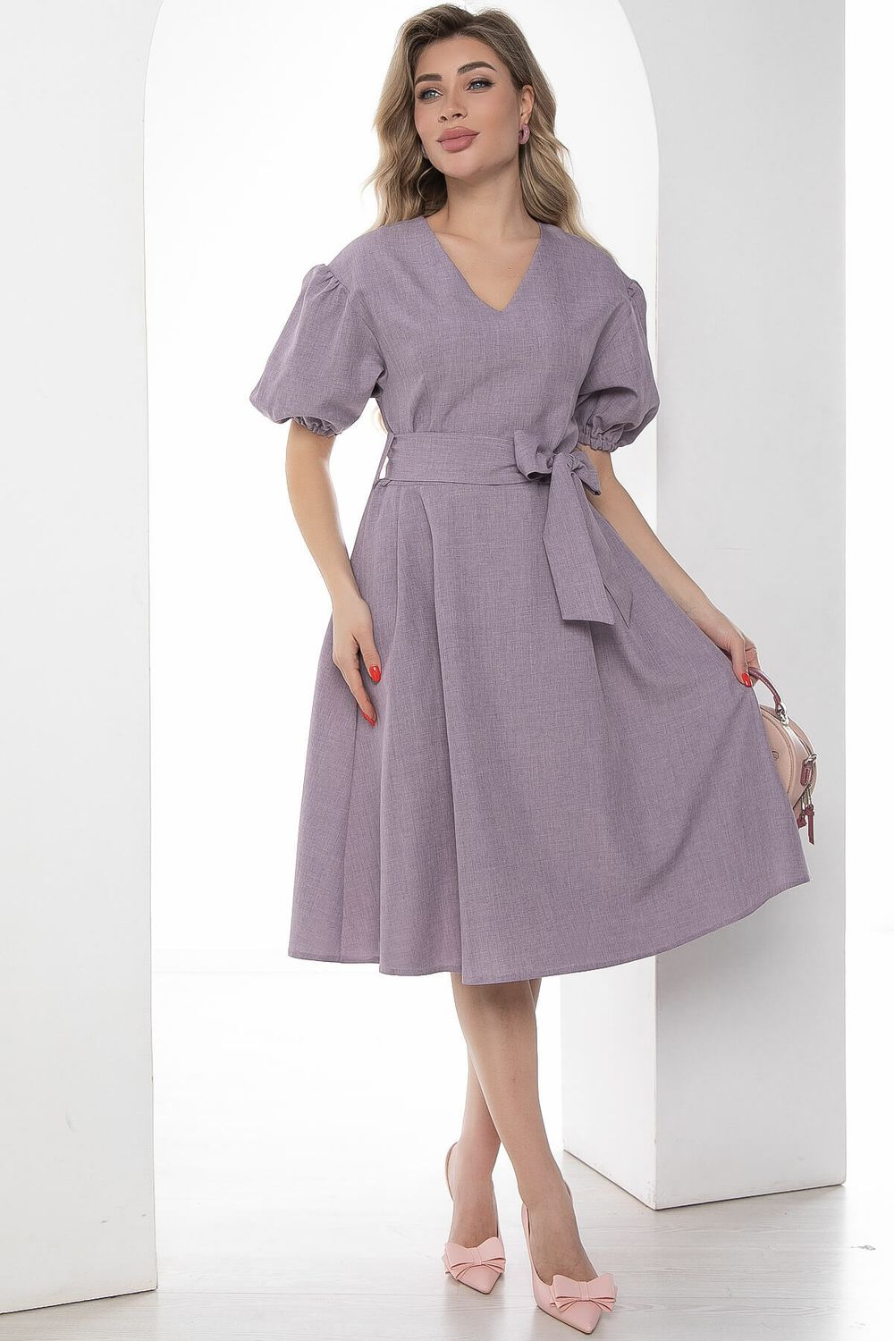 Платье "Аллегра" (серо-лиловое) П8525 LT Collection