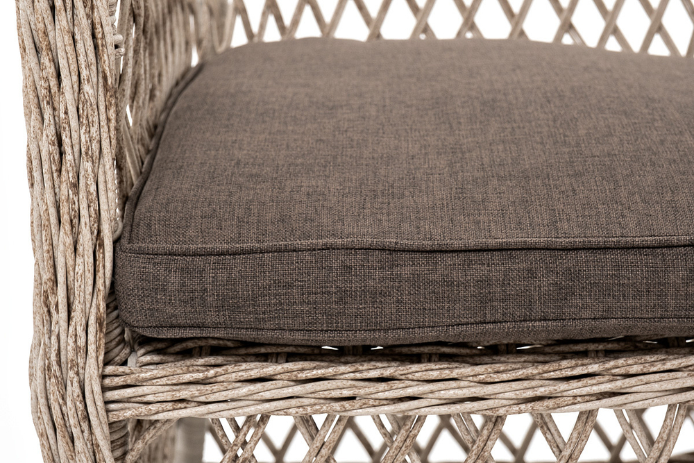 "Эспрессо–80 L" обеденная группа плетеная, цвет бежевый