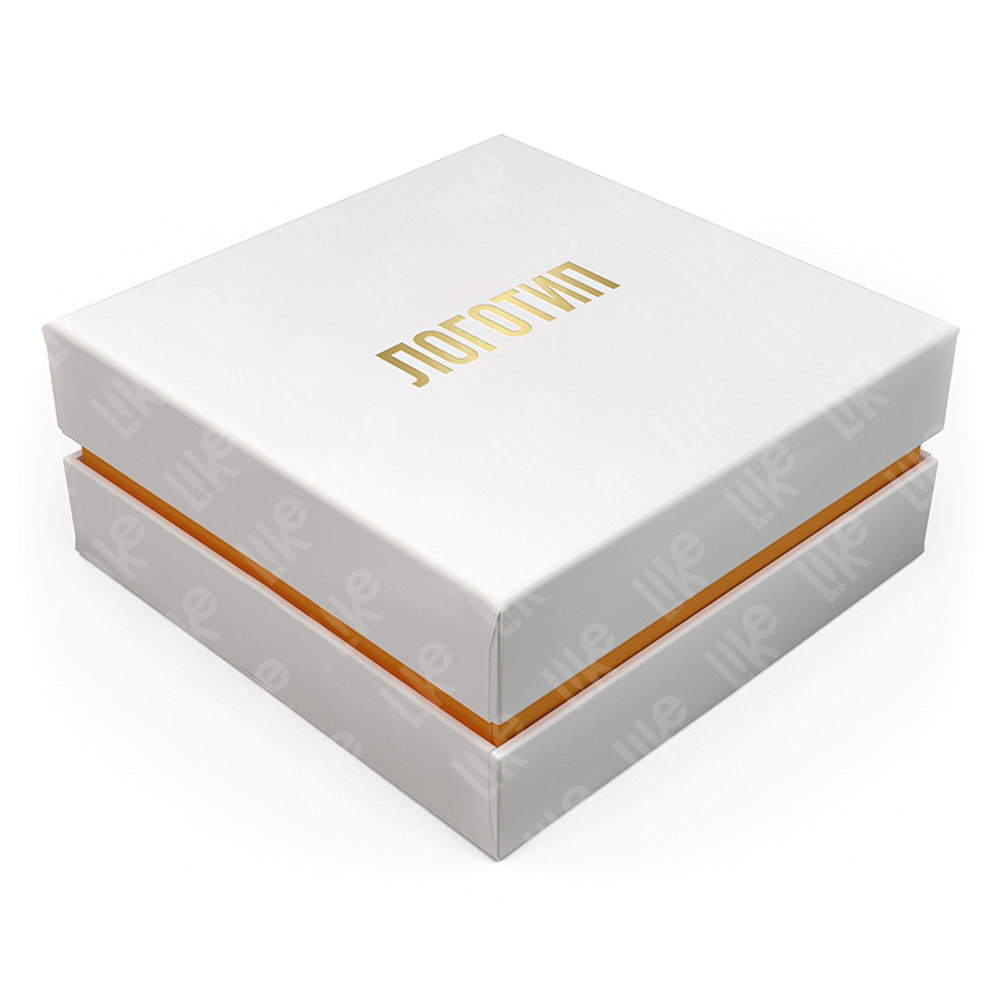 Квадратный картонный футляр серии «Степ» под кольцо.