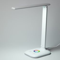 Настольный светильник ЭРА NLED-502-11W-W светодиодный с RGB ночником белый