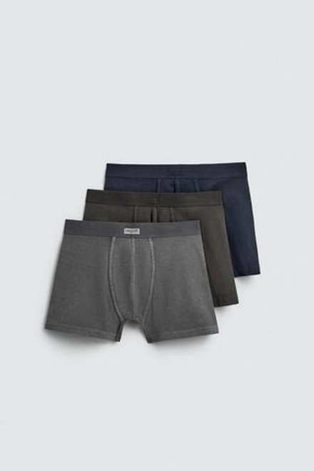 ZARA КОМБИНИРОВАННЫЙ НАБОР ИЗ ТРЕХ ТРУСОВ-БОКСЕРОВ, РАЗНОЦВЕТНЫЙ