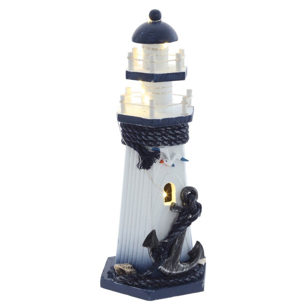 GAEM Фигурка декоративная "Маяк" (подсветка 3xLR44) , L11,5 W10 H26,5 см . 4в.