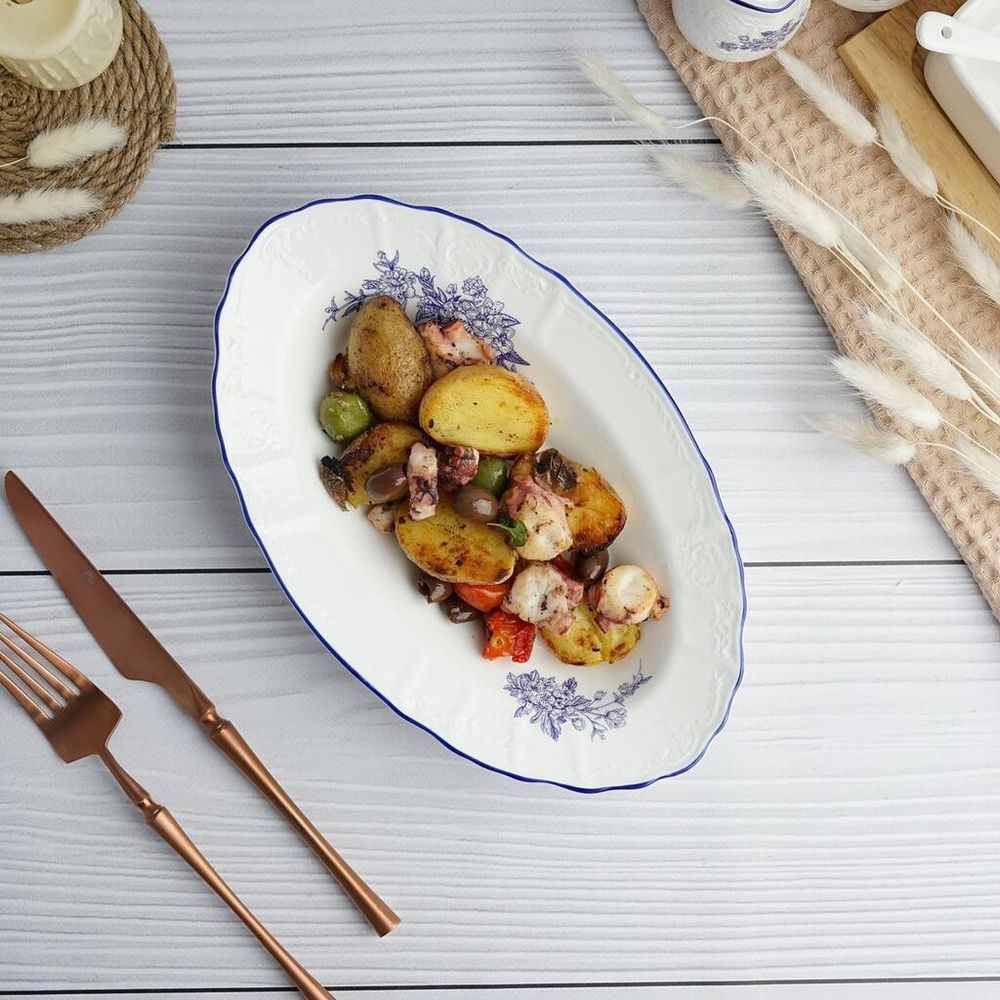 Блюдо овальное 25,5*15,8 см h3,8 см 250 мл глубокое Sea Flower P.L. Proff Cuisine [1]