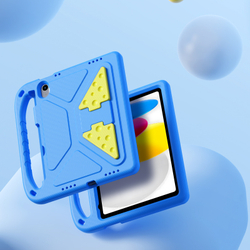 Детский чехол синего цвета на планшет iPad 10 (2022-) и iPad 11 (2025-) от Dux Ducis, серия Puff Series Case