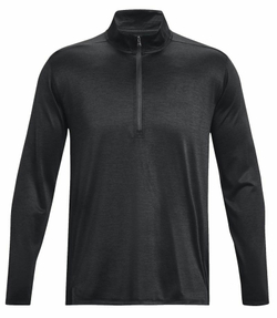Мужская теннисная футболка теннисная Under Armour Tech Vent 1/2 Zip - черный