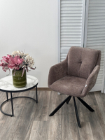 Стул М-City DISAUR Федерико Данс 180 Град. Поворотный, Nordic 35 Серо-Коричневый, Черный каркас