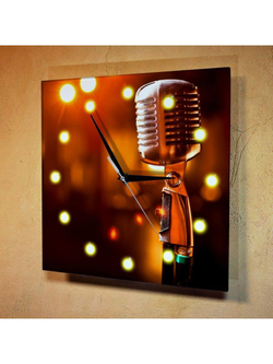 Настенные часы "microphone" Декор для дома, подарок