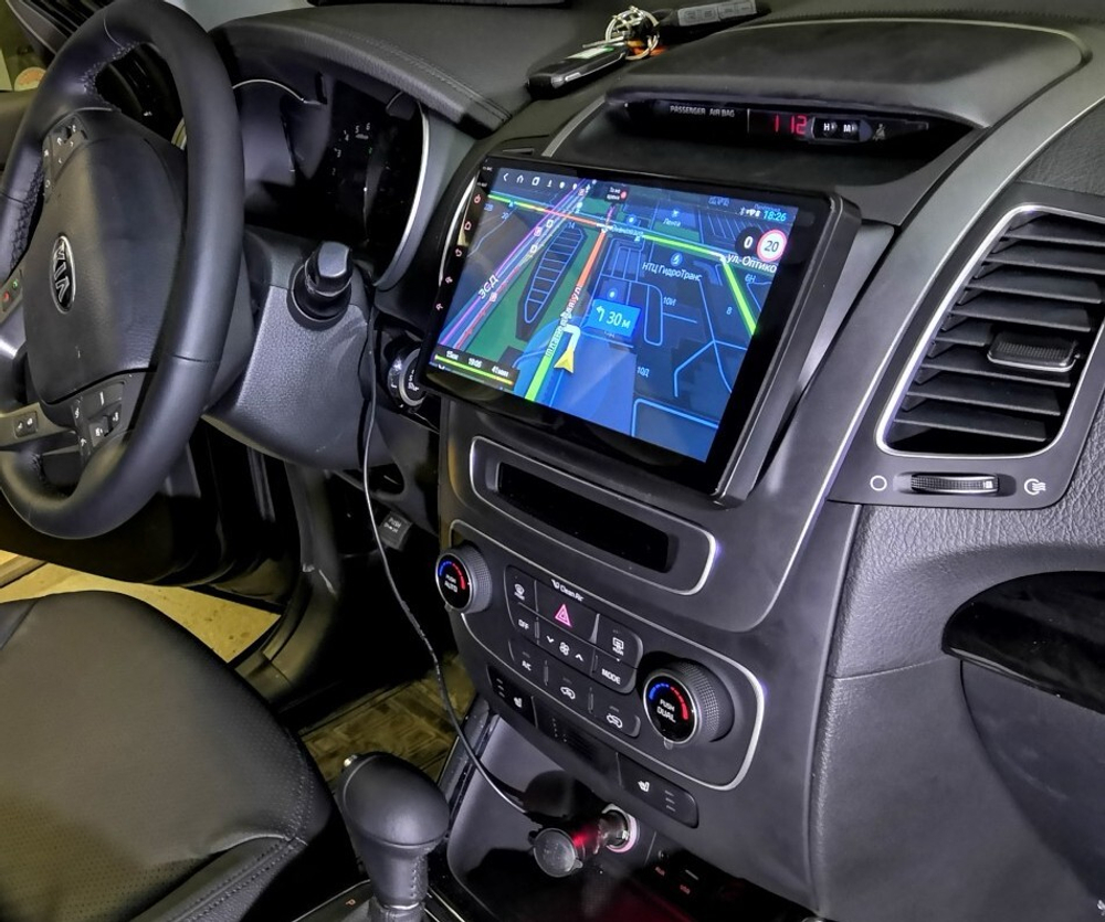 Магнитола для KIA Sorento 2 XM 2012-2020 с экраном климата снизу (рамка накладка) - Roximo RI-2301 Android 12, ТОП процессор, 8/128Гб, SIM-слот