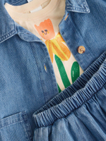 Рубашка джинсовая и брюки джинсовые в комплекте для девочки Next E37-888, Синий