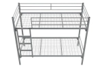 Кровать металлическая двухъярусная с лестницей и ограждением 800х1900 сетка 100х50 2 усиления