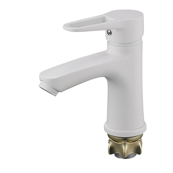 Смеситель для раковины 35к Glauf NUD1-A045YW п/гайку, БЕЛЫЙ