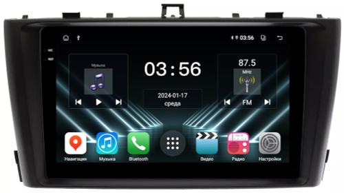 Магнитола для Toyota Avensis T270 2008-2015 (рамка черная) - FarCar S280 монитор 9.5" IPS на Android 13, CarPlay