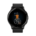 Спортивные часы Garmin Venu 3, 45 мм, чёрный кожаный ремешок, чёрный силиконовый ремешок Безель из нержавеющей стали сланцевого цвета, корпус чёрного цвета, AMOLED-дисплей со стеклом Gorilla Glass. Ремешок с классической застёжкой — на запястье обхватом 1