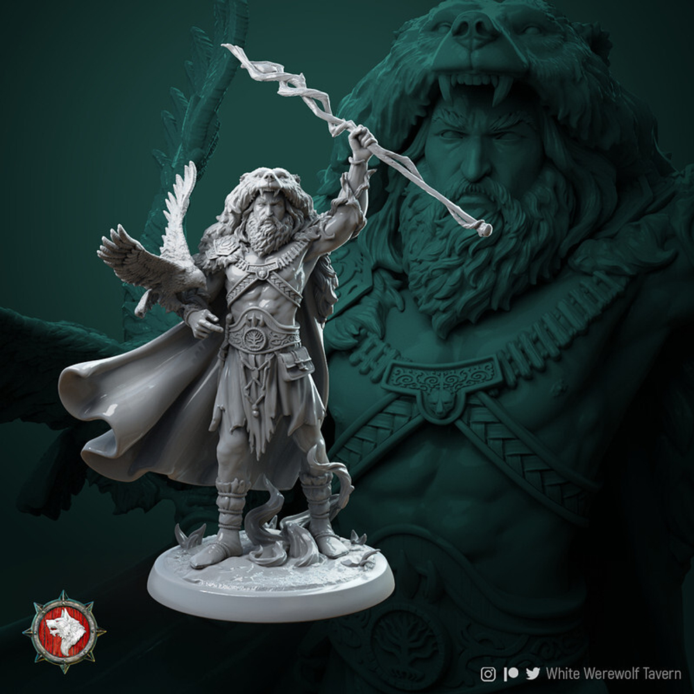Человек Воин Паладин Варвар Файтер Рыцарь миниатюра для dnd, днд, pathfinder, фентези, Настольная игра, НРИ, Варгейм, РПГ