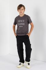 Фуфайка (футболка) для мальчика Кэш-2 Виотекс ТЁМНО-СЕРЫЙ