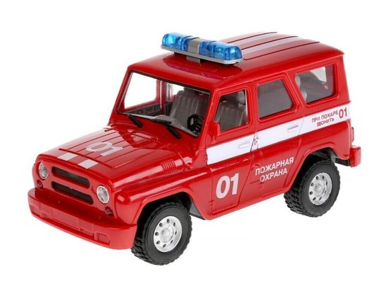 Инерционный внедорожник "Пожарная охрана" свет,звук