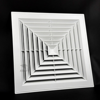 Пластиковая потолочная решётка диффузорного типа 600x600