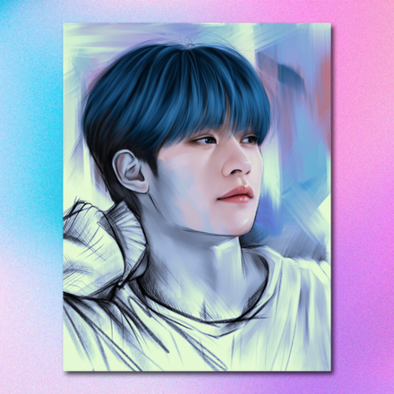 Арт принт / alexstayart / STRAY KIDS / Минхо #02