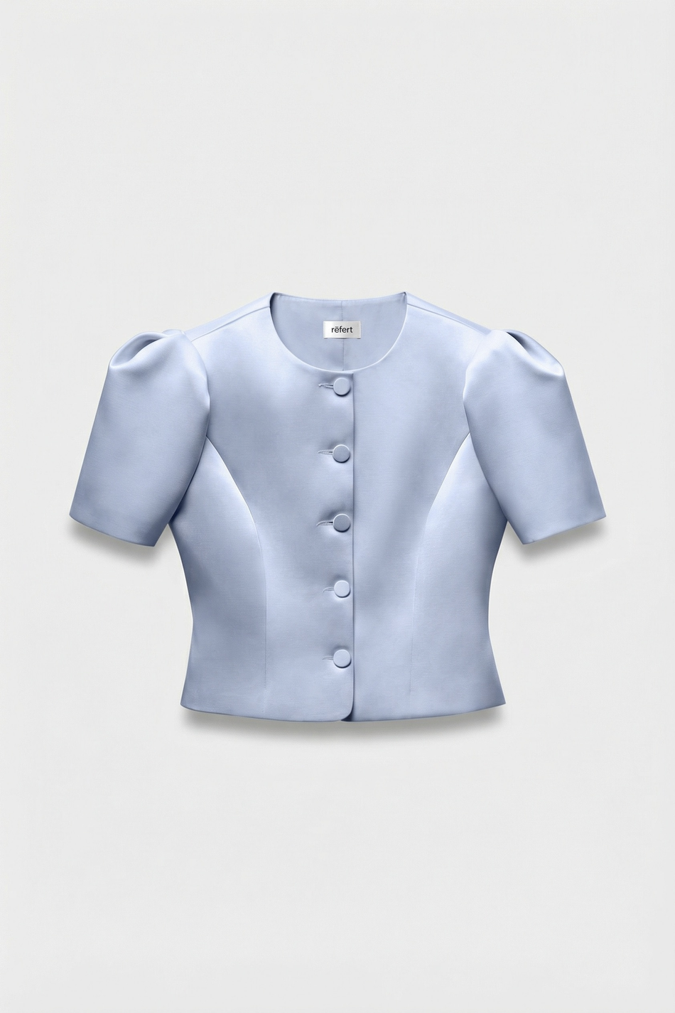 Жакет с объемными рукавами из сатина