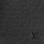 LOUIS VUITTON Leather Travel Passport Holder Unisex Black