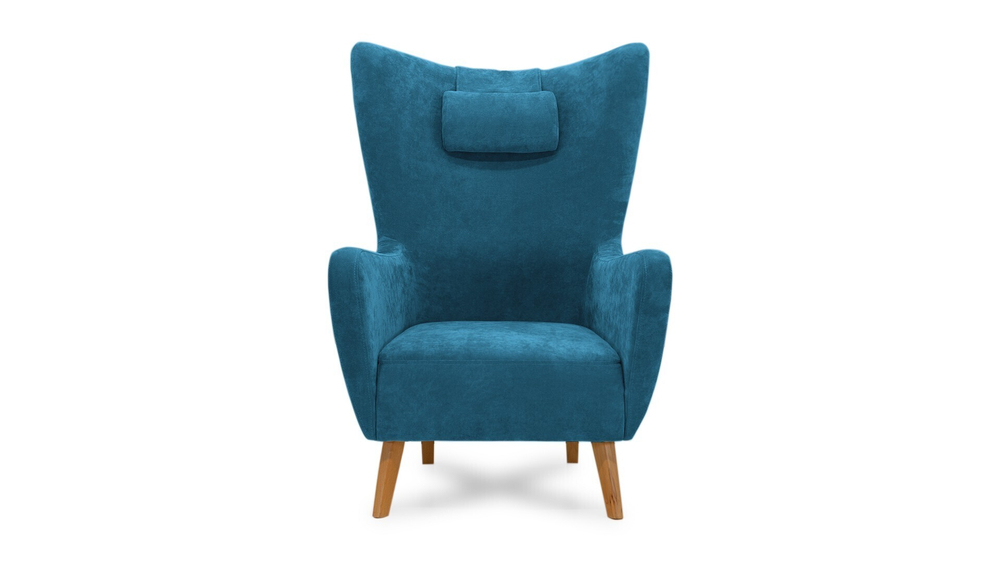 Кресло Лестер 2 Vivaldi 13 77*91*107 см, Синий Велюр Нераскладной Фиеста