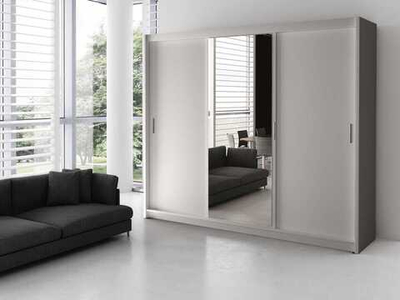 Шкаф-купе Томирис 3 Белый 101 250*61*215 см, Белый  Top Line Фиеста