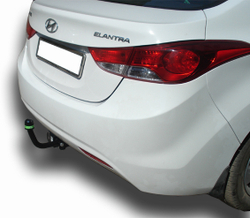 Фаркоп(прицепное) Лидер-Плюс для HYUNDAI ELANTRA (MD) (седан) 2010-2014(паспорт и сертификат в комплекте)(без электрики)H225-A