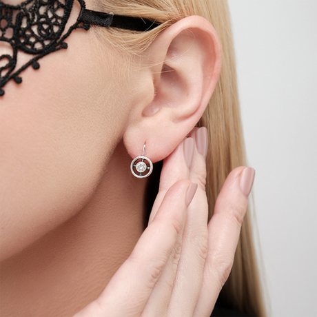 "Ивало" серьги  из коллекции "Финляндия" от Jenavi  с английским замком