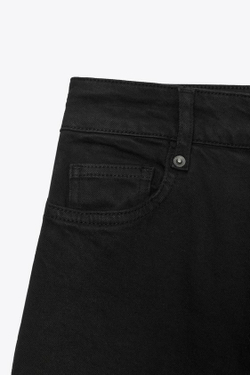 ZARA ДЖИНСЫ WIDE LEG С ВЫСОКОЙ ПОСАДКОЙ — ZW COLLECTION, ЧЕРНЫЙ