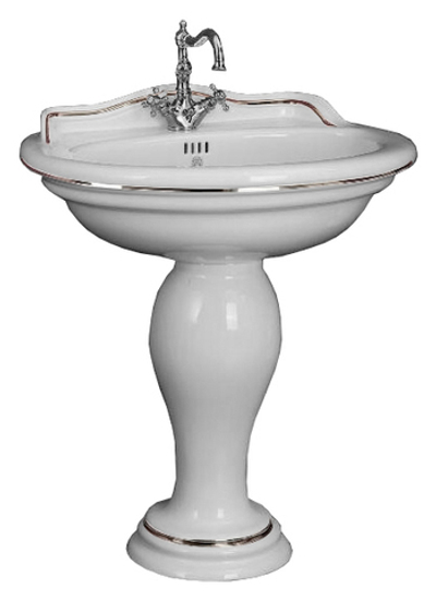 Раковина Migliore Milady ML.MLD-25.773.D2.PL  декор  хром 77x60.5см.