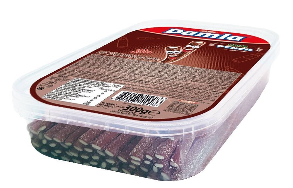Кислые карандаши с посыпкой кола, Tayash Damla, 300гр