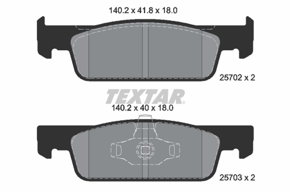 TEXTAR - 2570201-TET - Brake Pad Set, disc brake