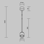 Уличный подвесной светильник Outdoor O491PL-L6W3K