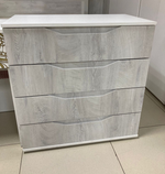 Комод 4 Сорренто Белый/Рамбла