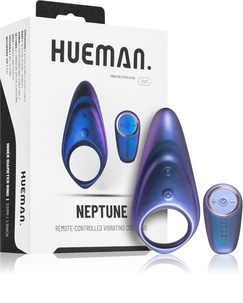 HUEMAN кольцо для пениса Neptune Vibrating Cock Ring + Remote