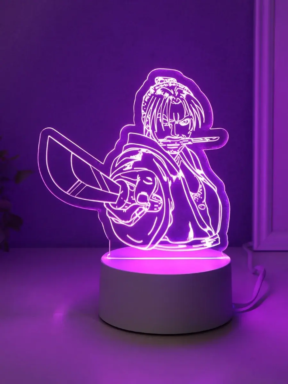 Светильник "Аниме. Воин" LED RGB от сети RISALUX 9,5х14,9х16