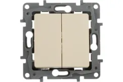 Выключатель Legrand Etika 2-клавишный слоновая кость 25679