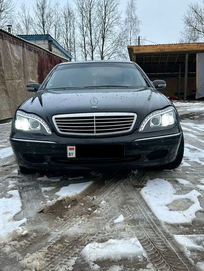 Передние фары daylight black для Mercedes S W220