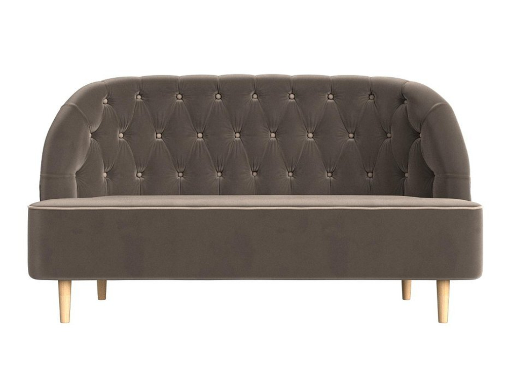 Кушетка Амиса, Коричневый\Бежевый, Велюр, 109831