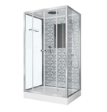 Душевая кабина Niagara Luxe NG-7772QW (120x90х210) низкий поддон(15см),дверь раздвижная,стенки серебро,4 места