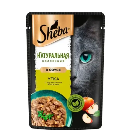 Влажный корм для кошек Sheba «Натуральная Коллекция» с уткой и добавлением яблок 75 г