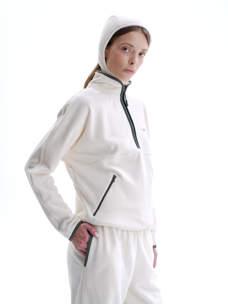 Брюки из флиса молочные