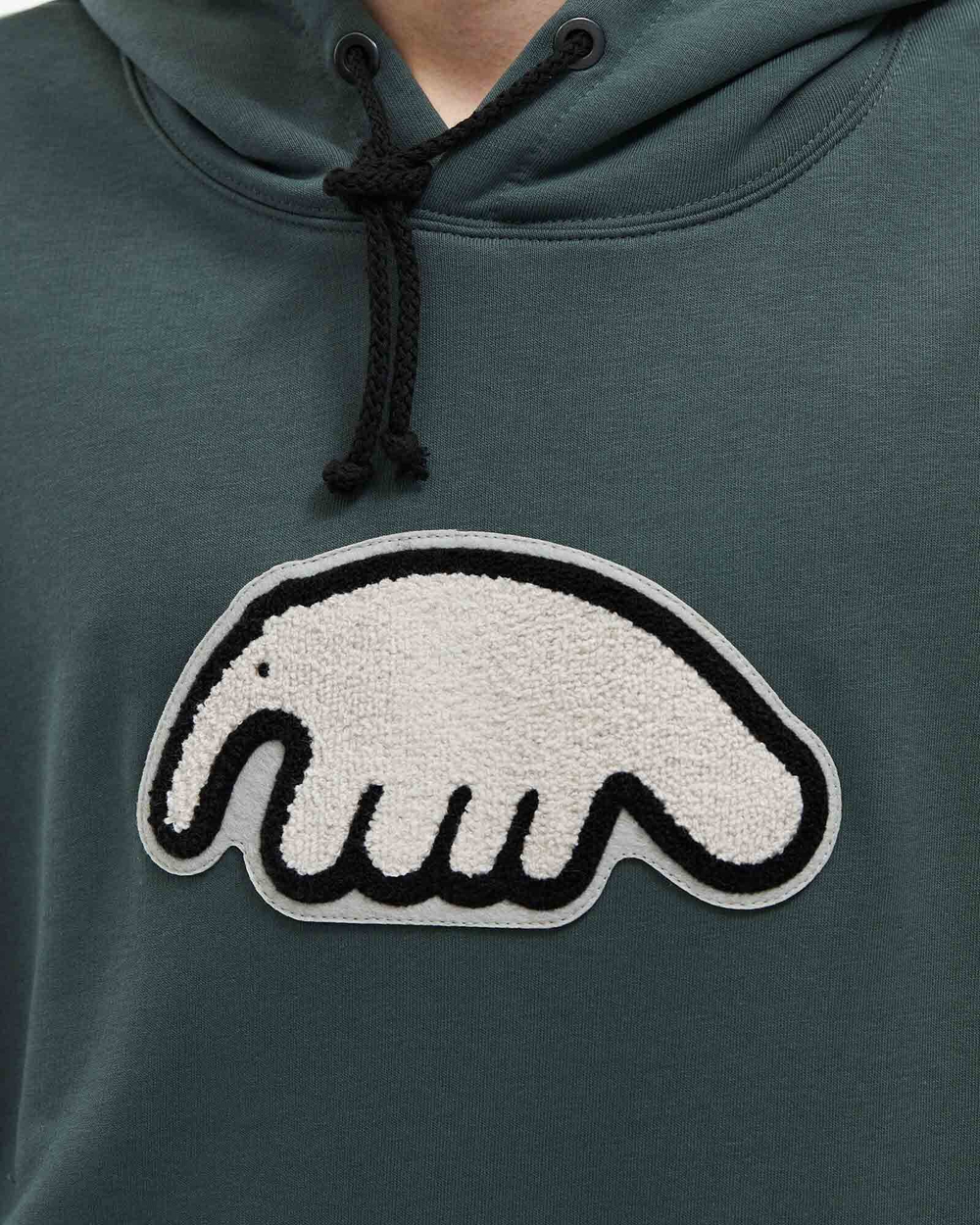 Худи ANTEATER Hoodie-Marengo-White-Logo