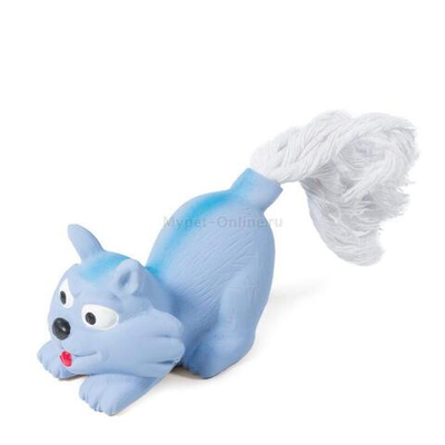 Игрушка для собак мелких пород из латекса "Котенок с веревкой", 75/165мм, серия MINI DOGS , Triol