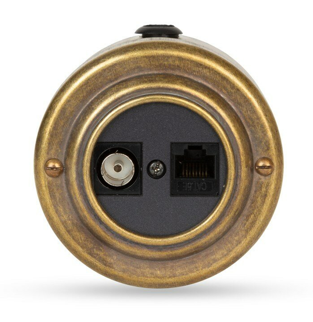 Розетка информационная RJ45+TV (CAT.5E), черная, Бронза VINTAGE-BRASS 40405-1