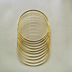 Кольца для макраме 20 см 10 штук, цвет золотистый, неразъемное / кольцо металлическое основа для рукоделия / основа для ловца снов